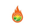 Fire Farm Logo Icon Design