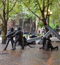 Fire Fighters Monument in Downtown Seattle, Washington