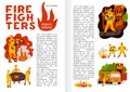 Fire Fighting Flat Infographics Royalty Free Stock Photo