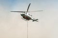 Fire fighting helicopter aircraft close-up Royalty Free Stock Photo