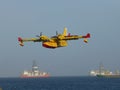 fire fighting intervention aircraft supplying water for their work