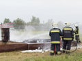 Fire fighting with a water extinguisher