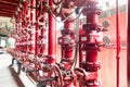 fire fighting water supply pipeline system Royalty Free Stock Photo