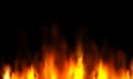 Fire, fire on a dark background, thick smoke. Night view of the disaster of the fire. Royalty Free Stock Photo
