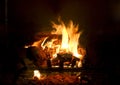 Fire in Fireplace Royalty Free Stock Photo