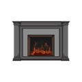 fire fireplace cartoon vector illustration