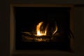 Fire in the Fireplace. Warm house. Royalty Free Stock Photo