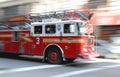 Fire - Firetruck on Rush in NY Royalty Free Stock Photo