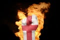 Fire fist with the national flag of england Royalty Free Stock Photo