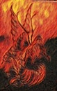 Fire flam fairy background