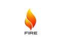 Fire Flame abstract Logo vector. Burn flaming camp