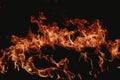 Fire flame background. Fire flames. Campfire texture. Flaming bonfire. Fire wallpaper. Bonfire background with copy space. Blaze