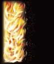 Fire flame background, vector Royalty Free Stock Photo