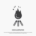 fire, flame, bonfire, camping, camp Icon. glyph vector gray symbol for UI and UX, website or mobile application Royalty Free Stock Photo