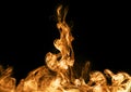 FIRE FLAME BURNING WITH SPARKELS Royalty Free Stock Photo