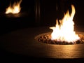 Fire flame in a coal fire pit Royalty Free Stock Photo