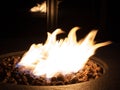Fire flame in a coal fire pit. Royalty Free Stock Photo