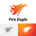 Fire Flame Eagle Falcon Phoenix Bird Flying Logo Royalty Free Stock Photo