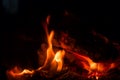 Fire flame fireplace Royalty Free Stock Photo