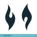 Fire, Flame, Flammable Icon Vector Logo Template Illustration Design. Vector EPS 10 Royalty Free Stock Photo
