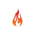 fire flame hot logo and symbol Royalty Free Stock Photo