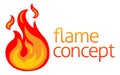 Fire Flame Icon Concept