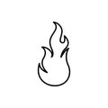 fire, flame icon. Element of Fire for mobile concept and web apps icon. Thin line icon for website design and development, app Royalty Free Stock Photo