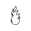 fire, flame icon. Element of Fire for mobile concept and web apps icon. Thin line icon for website design and development, app Royalty Free Stock Photo