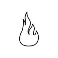 fire, flame icon. Element of Fire for mobile concept and web apps icon. Thin line icon for website design and development, app Royalty Free Stock Photo