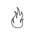 fire, flame icon. Element of Fire for mobile concept and web apps icon. Thin line icon for website design and development, app Royalty Free Stock Photo