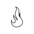 fire, flame icon. Element of Fire for mobile concept and web apps icon. Thin line icon for website design and development, app Royalty Free Stock Photo