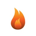Fire flame icon in flat style Fire symbol Royalty Free Stock Photo