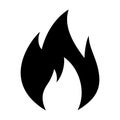 Fire flame icon. Fire hot flames vector sign isolated on white background Royalty Free Stock Photo