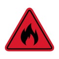 Fire flame icon. Fire hot flames vector sign isolated on white background Royalty Free Stock Photo