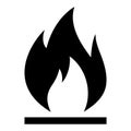 Fire flame icon. Fire hot flames vector sign isolated on white background Royalty Free Stock Photo