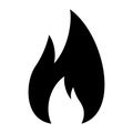 Fire flame icon. Fire hot flames vector sign isolated on white background Royalty Free Stock Photo