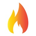 Fire flame icon. Fire hot flames vector sign isolated on white background Royalty Free Stock Photo