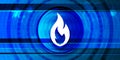 Fire flame icon optimum prime digital smart blue banner background abstract futuristic motion illustration