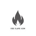 Fire flame icon simple flat style vector illustration Royalty Free Stock Photo