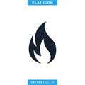 Fire Flame Icon Vector Design Template. Royalty Free Stock Photo