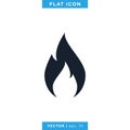 Fire Flame Icon Vector Design Template. Royalty Free Stock Photo