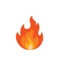 Fire flame icon vector illustration. Graphic warning red bonfire sign Royalty Free Stock Photo