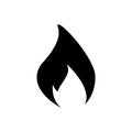 Fire flame icon vector isolate on white background for your web design, logo, UI. illustration Royalty Free Stock Photo