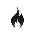 Fire flame icon vector isolate on white background for your web design, logo, UI. illustration Royalty Free Stock Photo