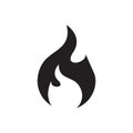 Fire flame icon vector isolate on white background for your web design, logo, UI. illustration Royalty Free Stock Photo