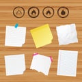 Fire flame icons. Heat signs. Royalty Free Stock Photo