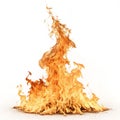 Fire flame isolated on white Royalty Free Stock Photo