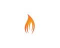 Fire flame logo design template vector Royalty Free Stock Photo