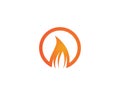 Fire flame logo design template vector Royalty Free Stock Photo