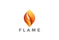 Fire Flame Logo design vector. Abstract Logotype Royalty Free Stock Photo